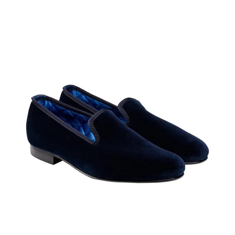 CROCKETT & JONES Albert Loafers Men's Marine Blue-3