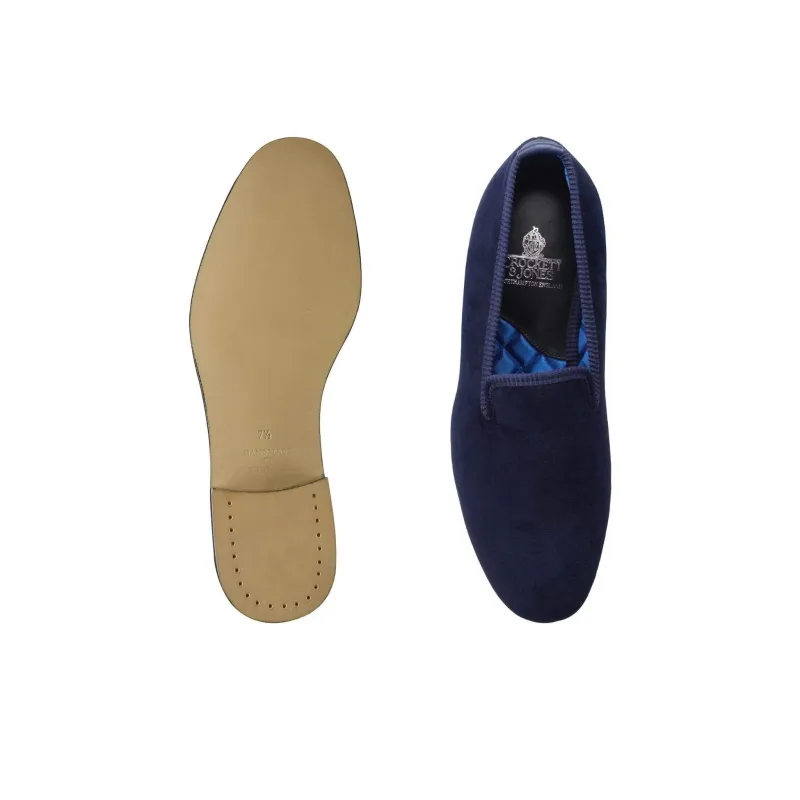 CROCKETT & JONES Albert Loafers Men's Marine Blue-4