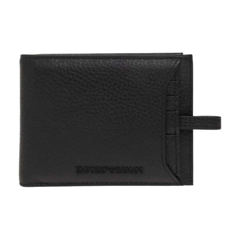 EMPORIO ARMANI Calfskin Card Holder, Wallet Men's Black-2