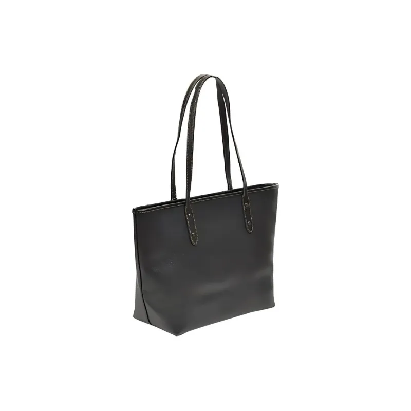 COACH City Zip Tote Leather Tote Bag Shopping Bag Shoulder Bags Unisex Black-2
