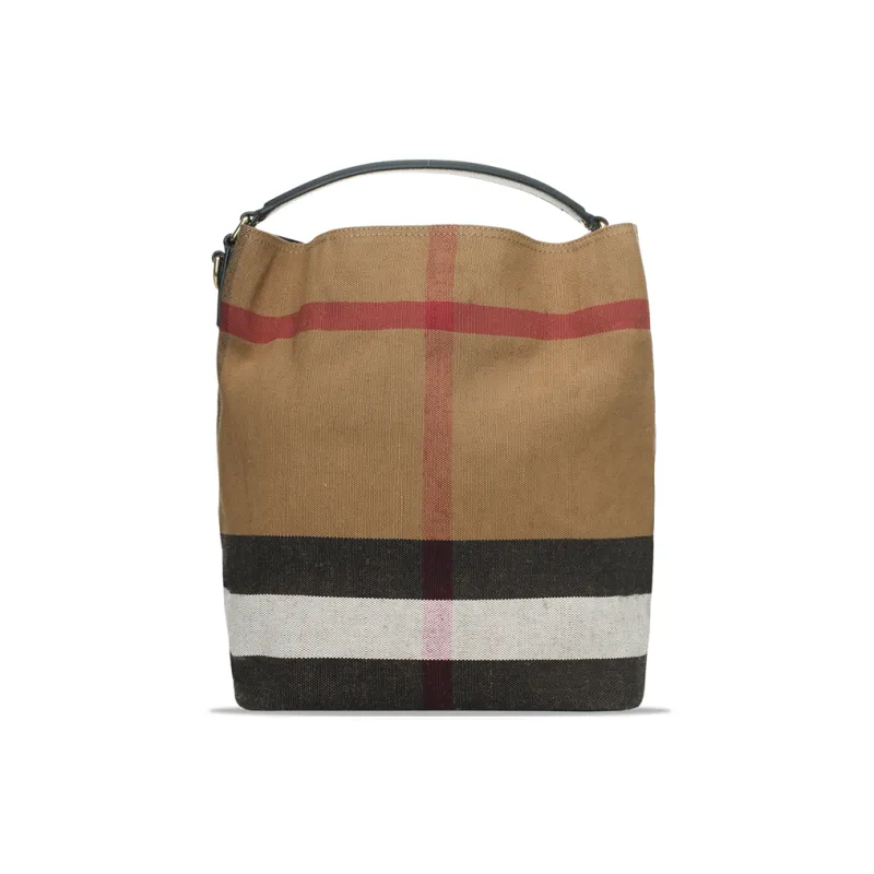 Burberry Leather Bucket Bag, Shoulder Bag, Crossbody Bag, Handbag Women's Yellow Brown Black-4