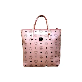 MCM Leather Tote Bag, Shopping Bag, Crossbody Bag, Handbag Small Size Women's Pink