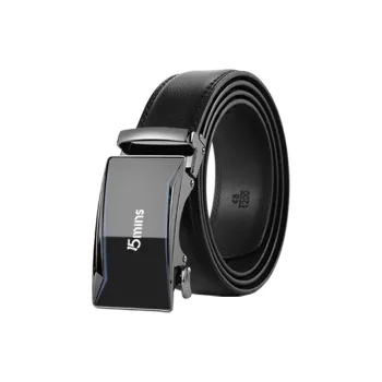 15 MINS Automatic Buckle Belt For Business Casual, Trendy For Young Men Leather Belts Men's Width  3.5cm