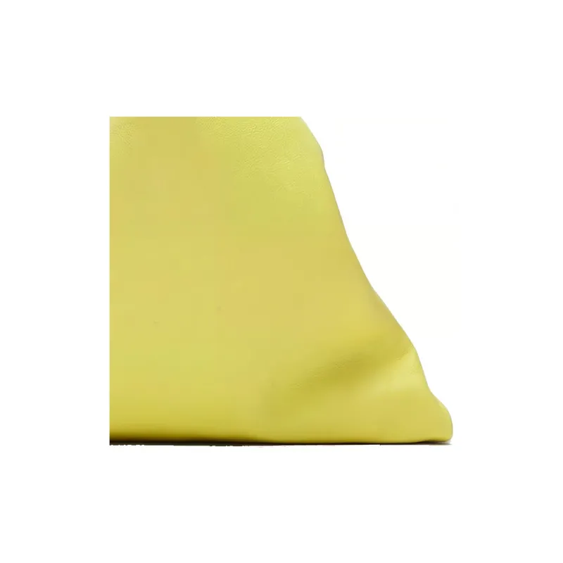 Bottega Veneta Calfskin Clutch Handbag Women's Yellow-3