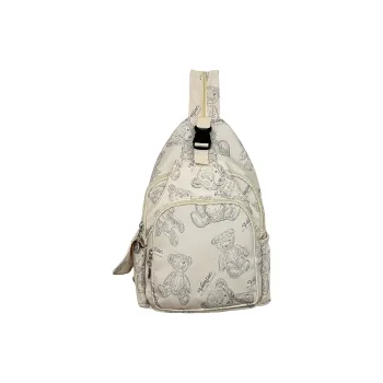 Cwatcun Nylon Backpack Unisex White/Green/Purple/Pink