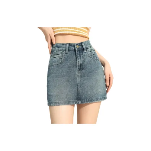 JEANSWEST Denim Short Skirts Women's Denim Blue