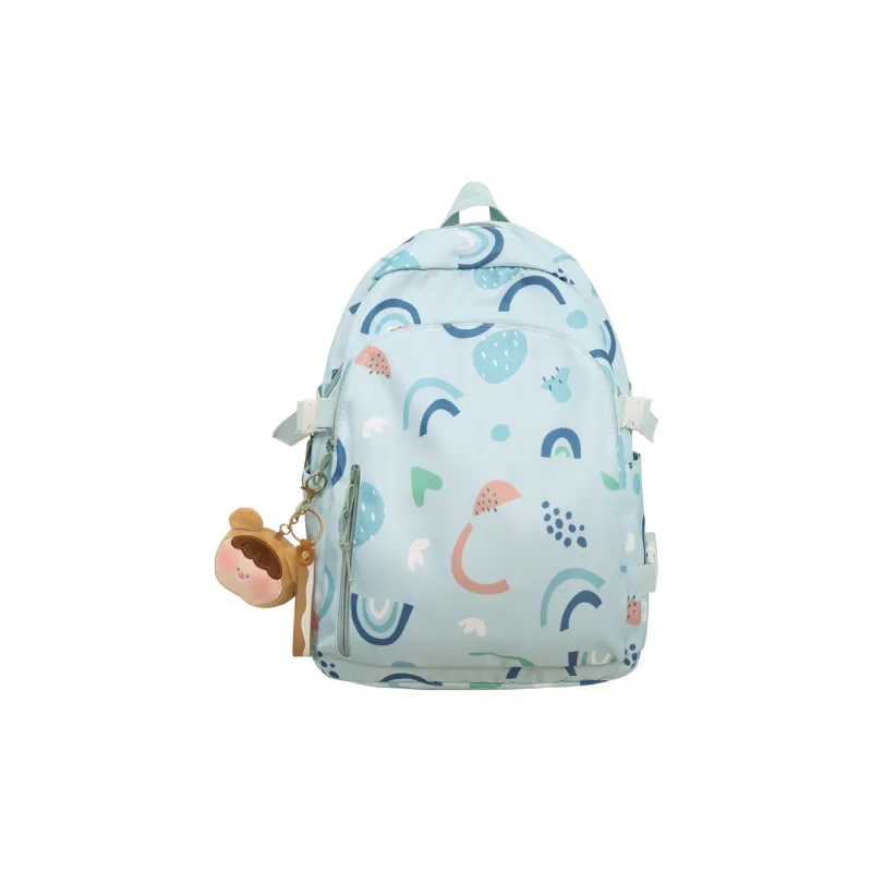 Cwatcun Nylon Backpack Women's Ecru/Pink/Light Green/Blue/Black-12