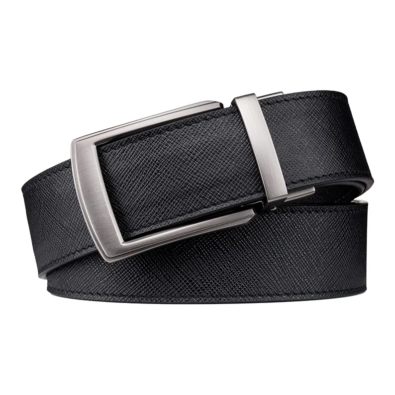 Canita Kolly Official Authentic, Business Casual, Automatic Buckle Top Grain Cow Leather Belts Men's Strap Width 3.5cm-0