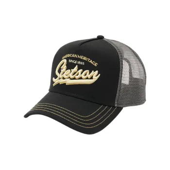 STETSON Cotton Polyester Baseball Caps Unisex Black