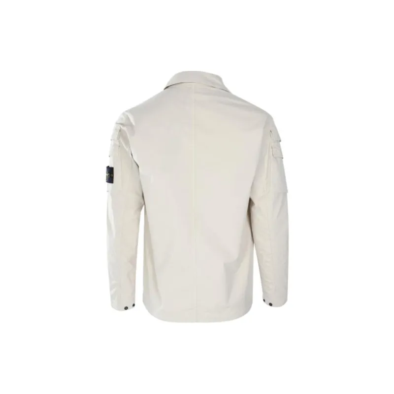 STONE ISLAND Compass patch Zip up Shirt Jacket-1
