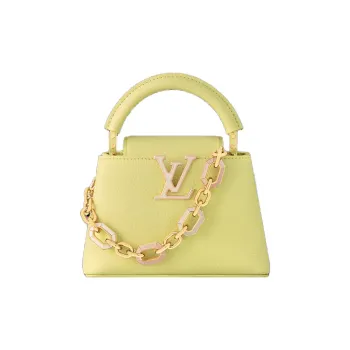 LOUIS VUITTON Capucines Taurillon Leather Portable Crossbody Bag Shoulder Bag Mini Women's Sunlight Beam Yellow