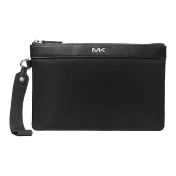 MICHAEL KORS Fabric+Artificial Leather Clutch Men's Black