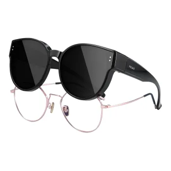 PULAIS TR/Memory Plastic Oval Sunglasses Women's