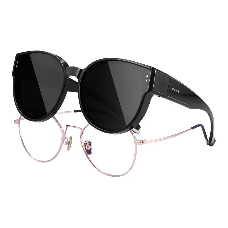 PULAIS TR/Memory Plastic Oval Sunglasses Women's-0