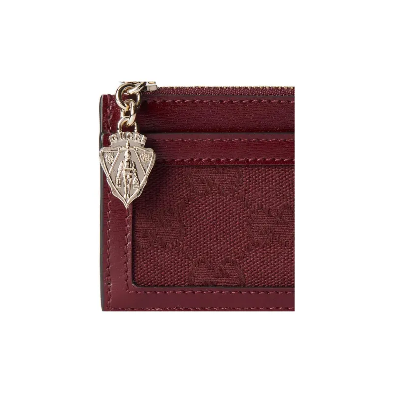 GUCCI Canvas Card Holder Women's Red-4