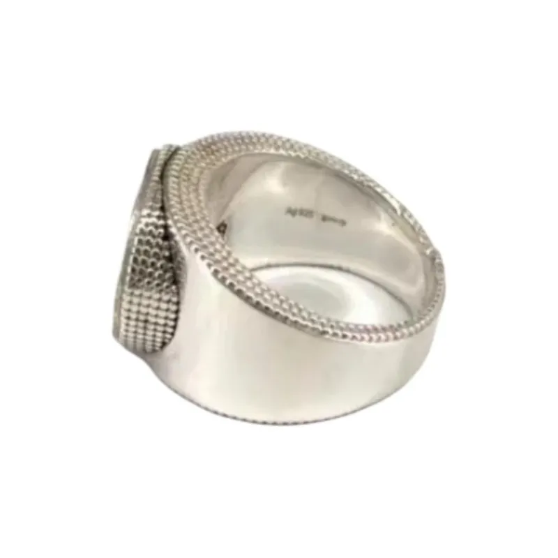 GUCCI Interlocking G Ring Textured Emblem-1