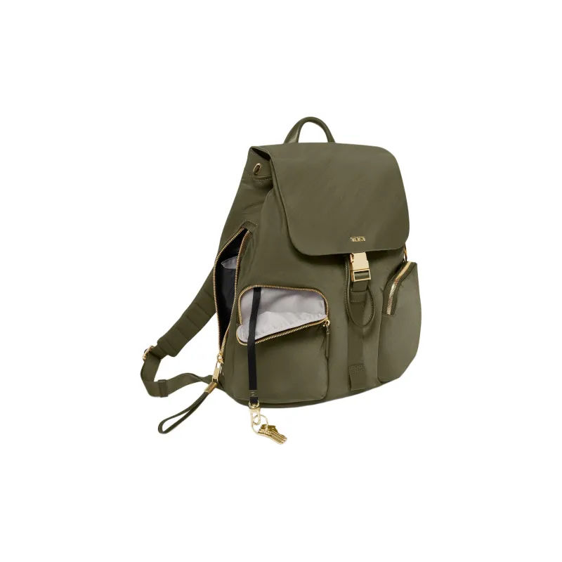 TUMI Nylon Backpack Women's Olive Green-1