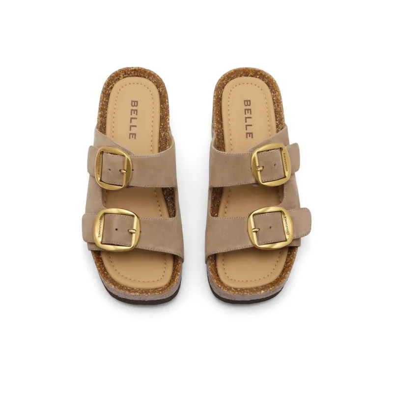 BELLE Slip-Resistant Slide Slippers Women's Light Pink Apricot Gold-2
