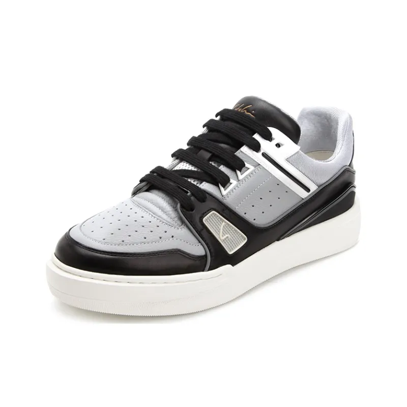 Satchi Low Top Skateboard Shoes Men's Gray-1