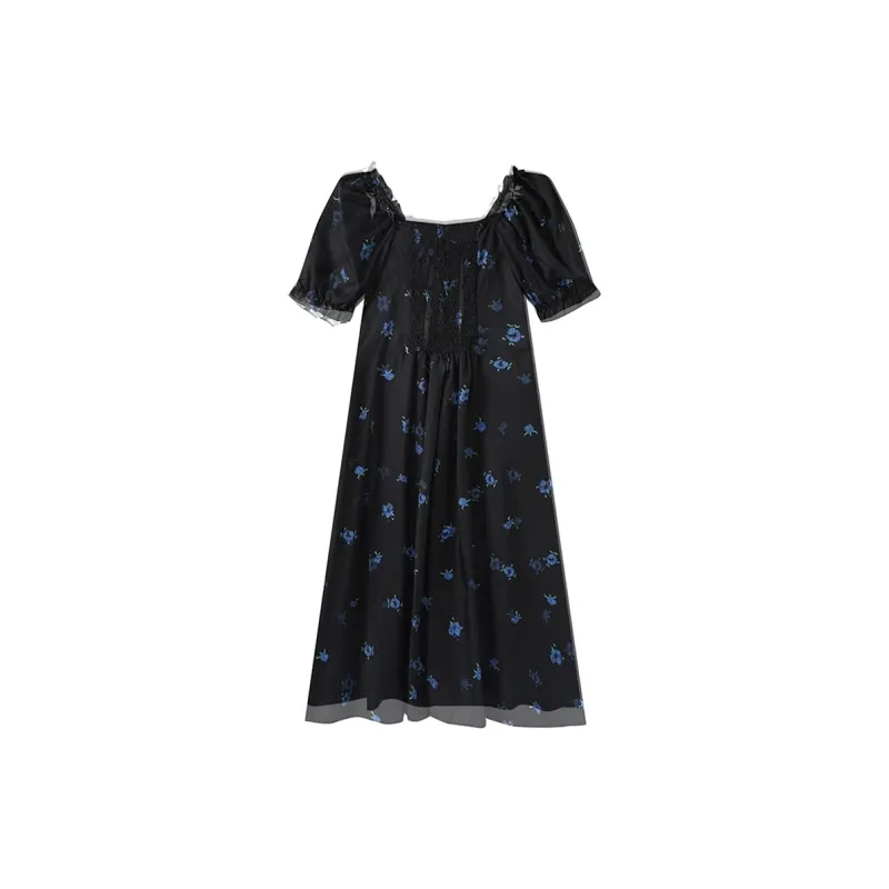Incolore Short Sleeved Dresses Women's Black-1
