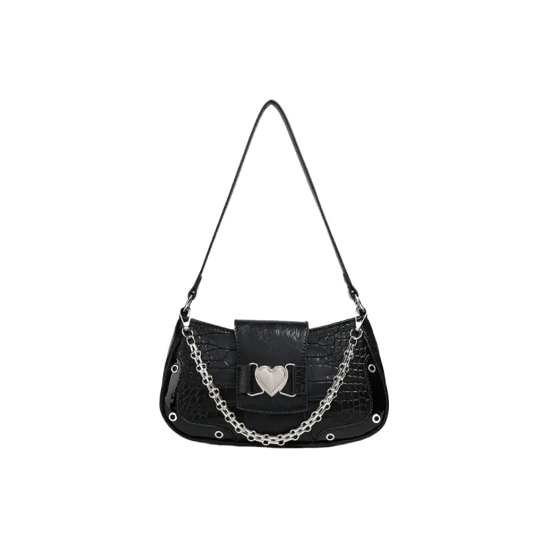 DALO PU Shoulder Bag Regular Women's Knight Black/Dusty Pink-0