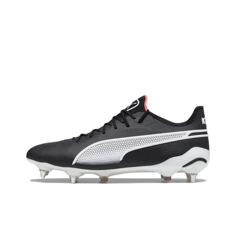 PUMA King Ultimate Soccer Shoes Men Low Top Black/White-0