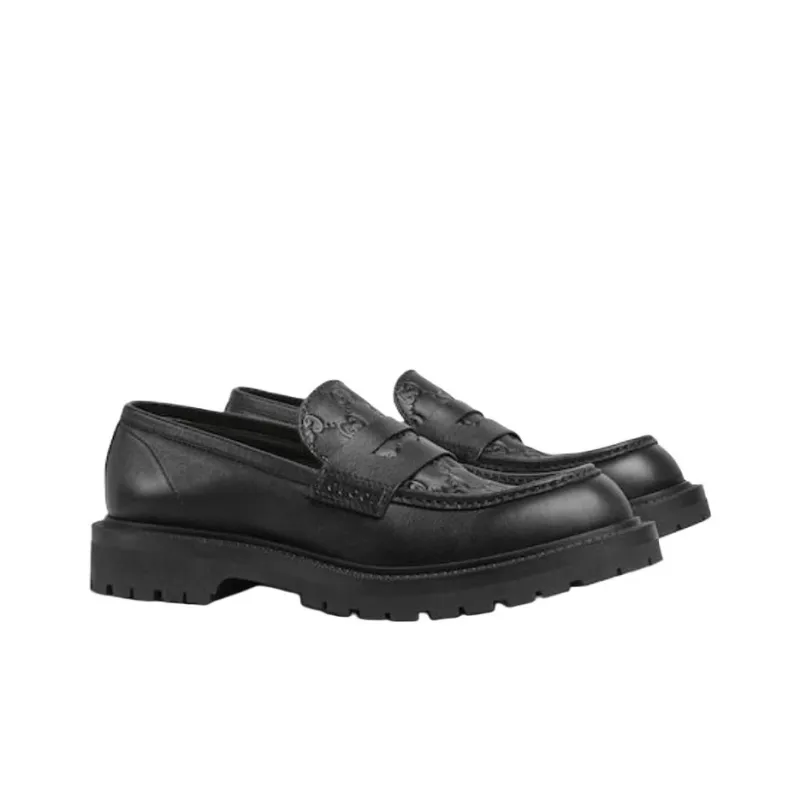 GUCCI Loafers Men Black-2