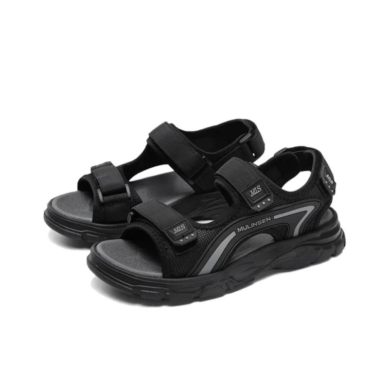 Mulinsen Beach Sandals Men Black/Khaki-1