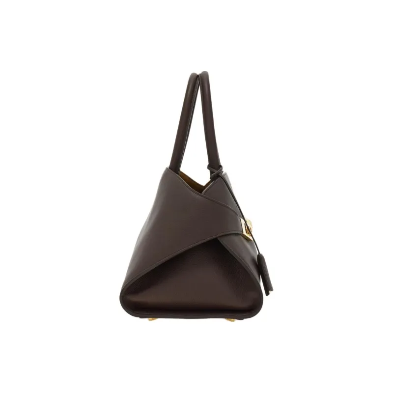 FERRAGAMO Cow Leather Shoulder Bag, Crossbody Bag, Handbag Trumpets Women's Brown-2