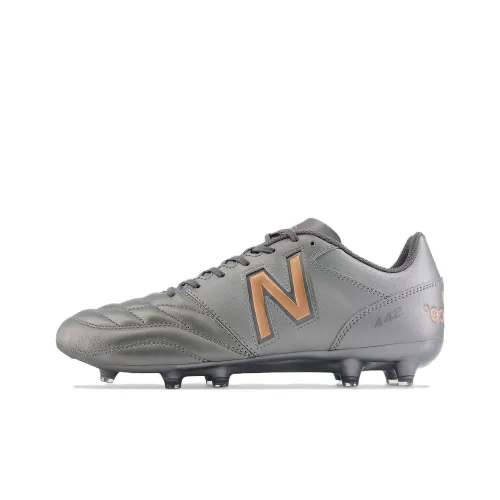 New Balance 442 V2 Team Soccer Shoes Men Low-Top Silver/Graphite/Copper