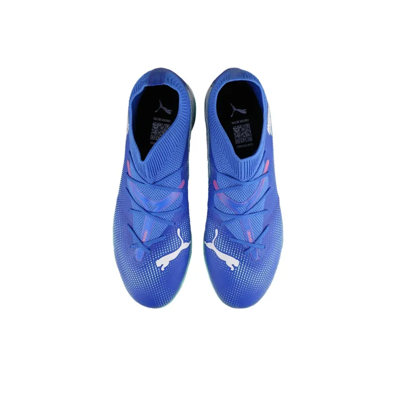 PUMA FUTURE 7 MATCH Anti Slip Wear Resistant Soccer Shoes Men's Blue Green-3