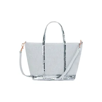 Vanessa Bruno Linen One Shoulder Crossbody Portable Bag Extra Small Women's Water