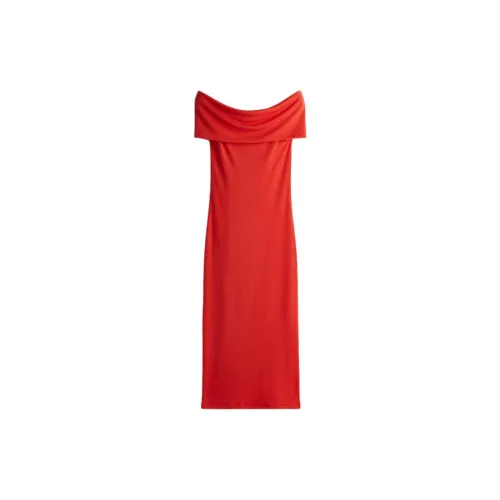 H&M Short-Sleeved Dresses Women's Bright Red