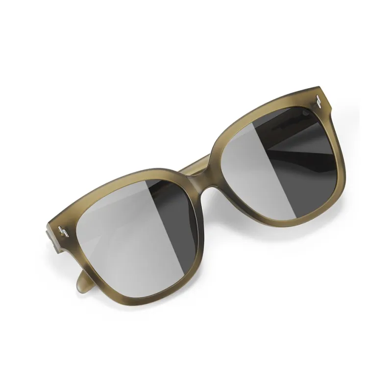MUYKUY TR90 Irregular Shape Sunglasses Unisex Bright Black, Transparent Gray, Frosted Green-12