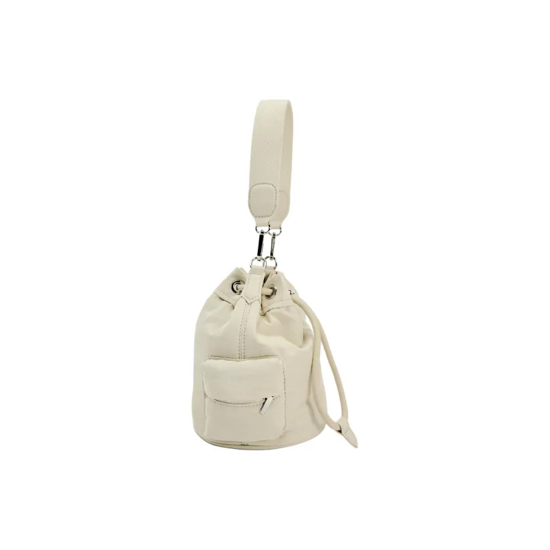 ZARA Polyamide Bucket Bags Crossbody Bag, Shoulder Bag Mini Women's White-2