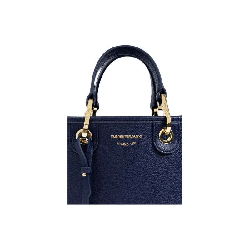 EMPORIO ARMANI Polyurethane Handbag Women's Navy-3