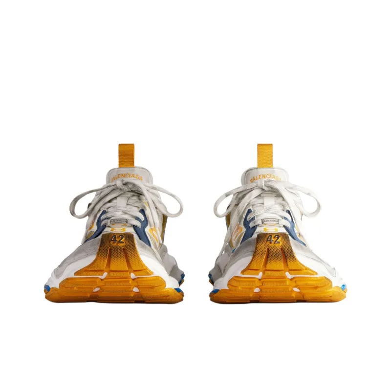 Balenciaga Cargo Low Top Chunky Sneakers Women's White Blue Orange-4