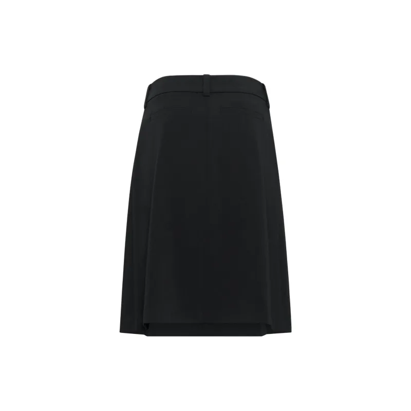 ARITZIA Sunday Best Rider Midi Skirt Casual Long Skirts Women's Black-1
