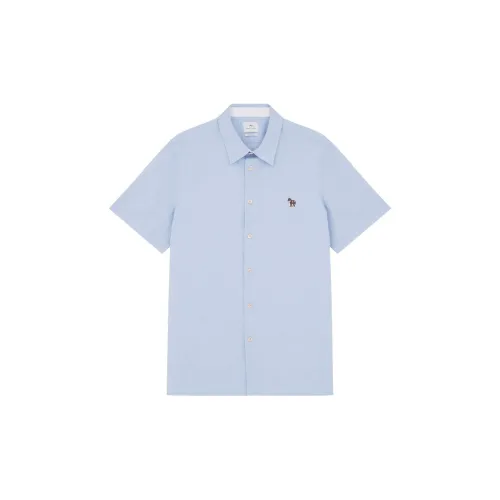 Paul Smith Zebra Logo Series Shirts Unisex Light Blue