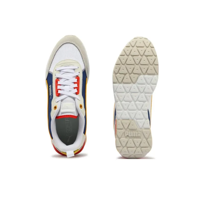 PUMA R22 Anti Slip Wear Resistant Low Top Casual Shoes Unisex White Blue-4