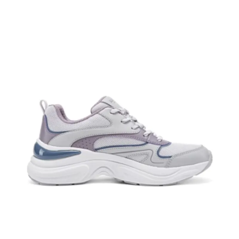Skechers Street Supportive And Elastic Low Top Running Shoes Women's Gray/Multicolor-2