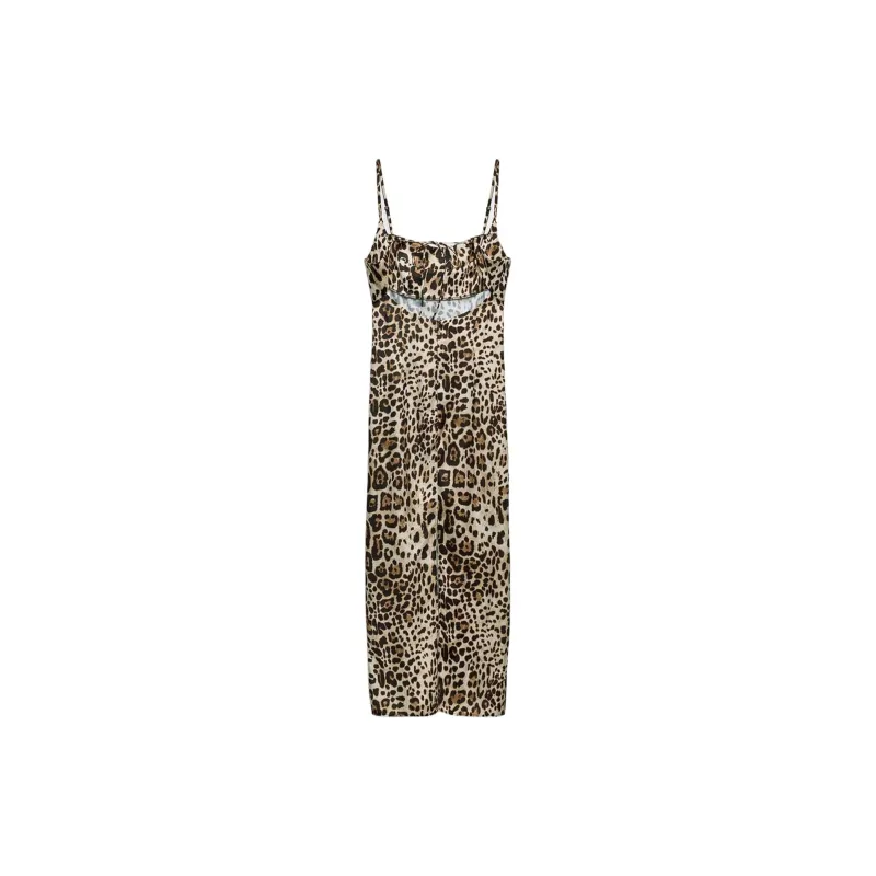 ZARA Slip Dresses Women's Leopard Print-1