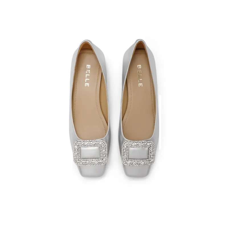 BELLE Women's Casual Shoes Women's Apricot/Silver/Black-8