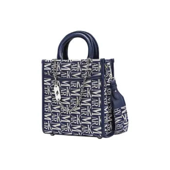 FAIRWHALE Fabric Shoulder Bag Crossbody Bag Handbag Large Size Women's Black/Blue