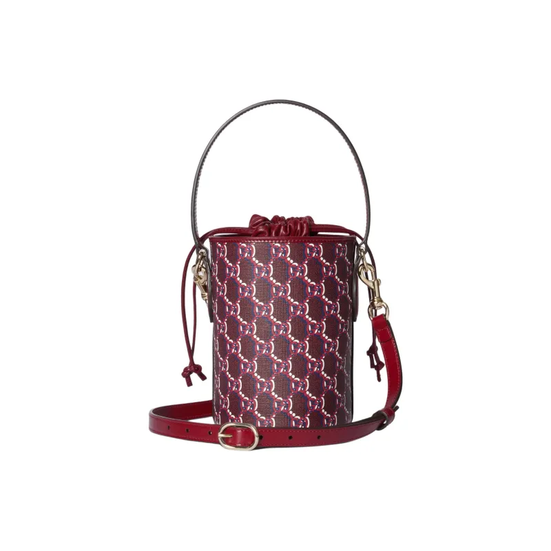 GUCCI Leather Bucket Bags Shoulder Bag Crossbody Bag Handbag Extra Mini Women's Red-3