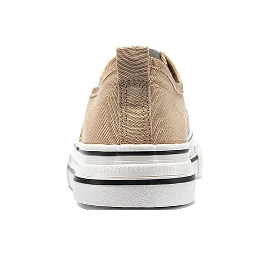 Warrior Lazy Slip on Lightweight And Breathable Canvas Shoes Women's Khaki-2