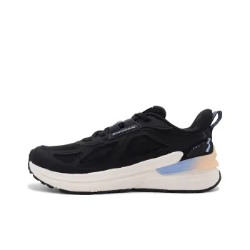361° Abrasion Resistant Low Top Casual Running Shoes Women's Black Blue
