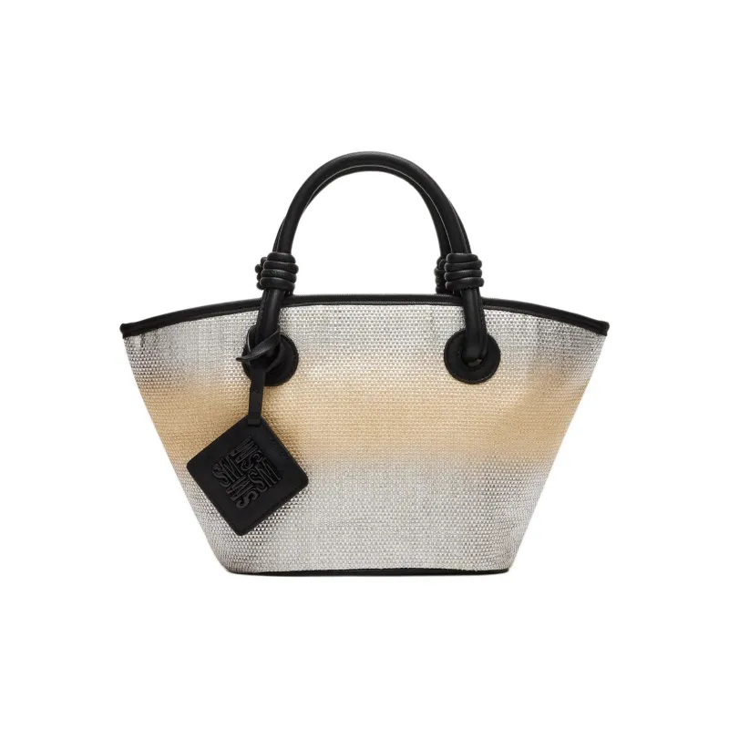 STEVE MADDEN Textile Materials Tote Bag Shopping Bag Shoulder Bag Crossbody Bag Handbag Mini Women's Black & Multicolor-0
