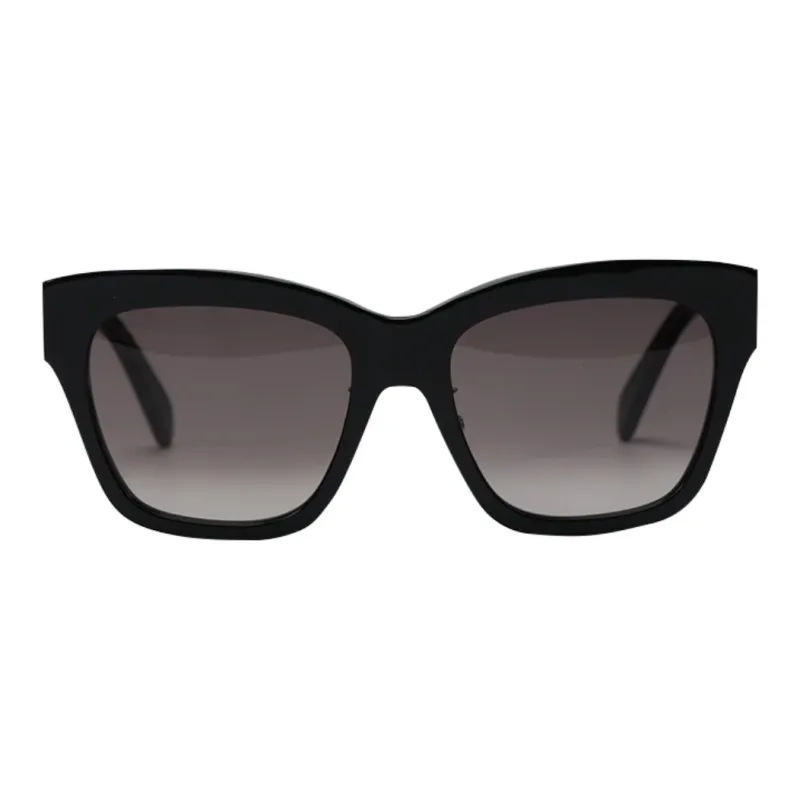 CELINE Acetate Irregular Shape Sunglasses Unisex Black-1