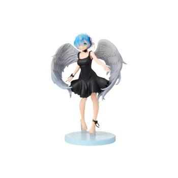 SEGA Rem Sega Zero Starting Life In Another World Rem Fallen Angel Shape Black White Plaid Base Bonus Gifts Medium Size